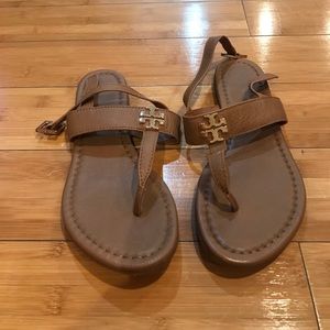 Tory Burch Tan Leather Sandals